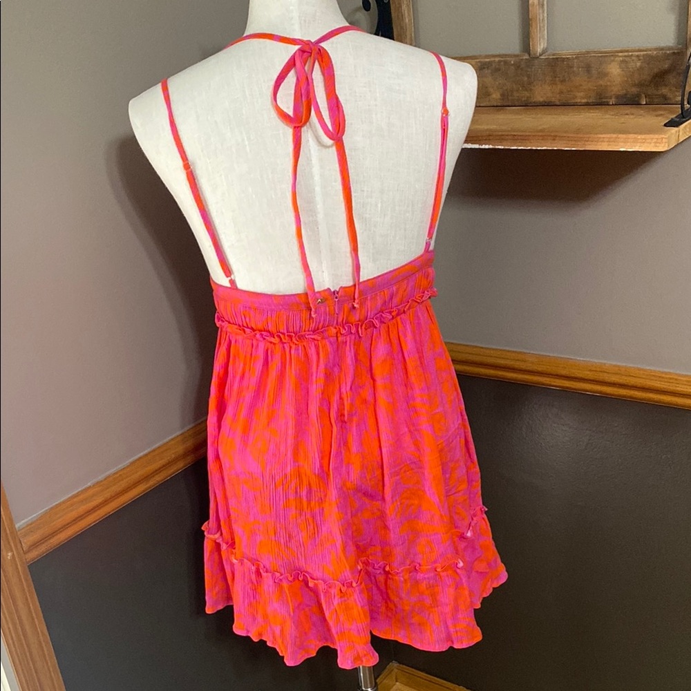 PQ swim pink & orange DEL Daphne mini dress swim suit coverup size M/L - Picture 9 of 13